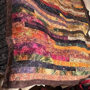 New finished Homemade Patchwork Machine Sewn Quilt, 66”x56”